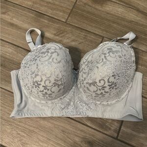 Cacique Lace Longline Bra in Light Gray